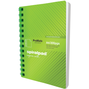 ProMate A4 Flip-on Spiral Pad 200Pgs