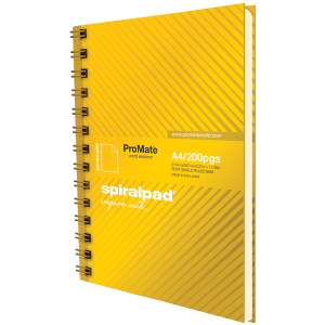 ProMate A4 Hardcover Flip-on Spiral Pad 200Pgs
