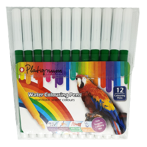 Platignum Water Colouring Pen - Green 12 Pack