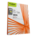 ProMate Colour Paper Orange 80GSM 250 Sheets Pack