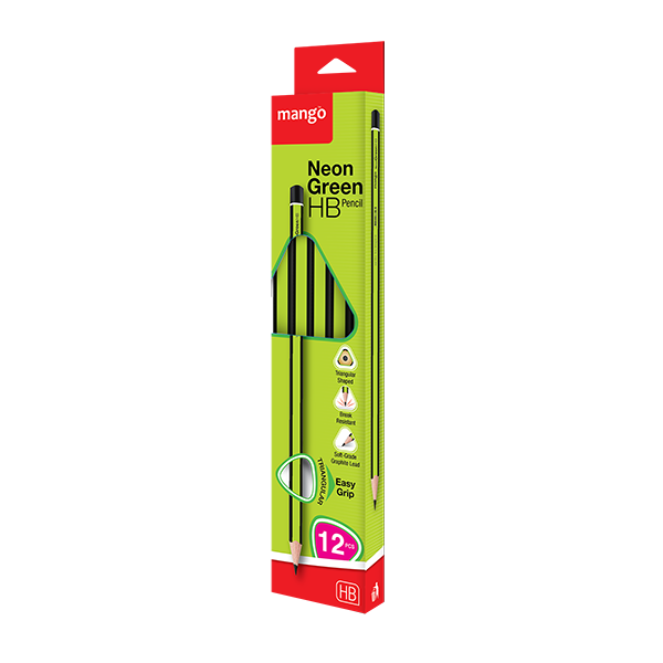 HB Pencil Neon Green 12Pcs Pack