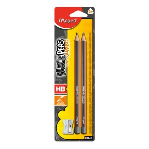 Maped Black Peps Jumbo Pencil Painted Tip X2
