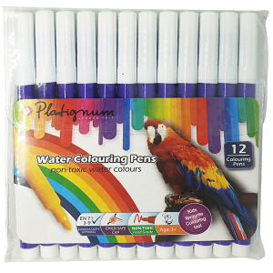 Platignum Water Colouring Pen - Violet 12 Pack