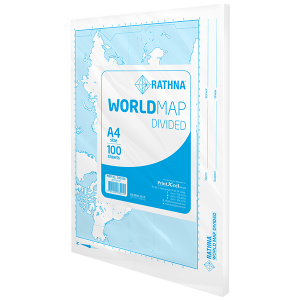 Rathna World Map Divided - 100 Sheets Pack