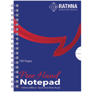 Rathna A5 Blue Cover Spiral Pad 100Pgs